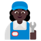 Woman Mechanic- Dark Skin Tone emoji on Microsoft